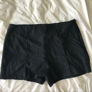 Black Zara Basic Lace Shorts